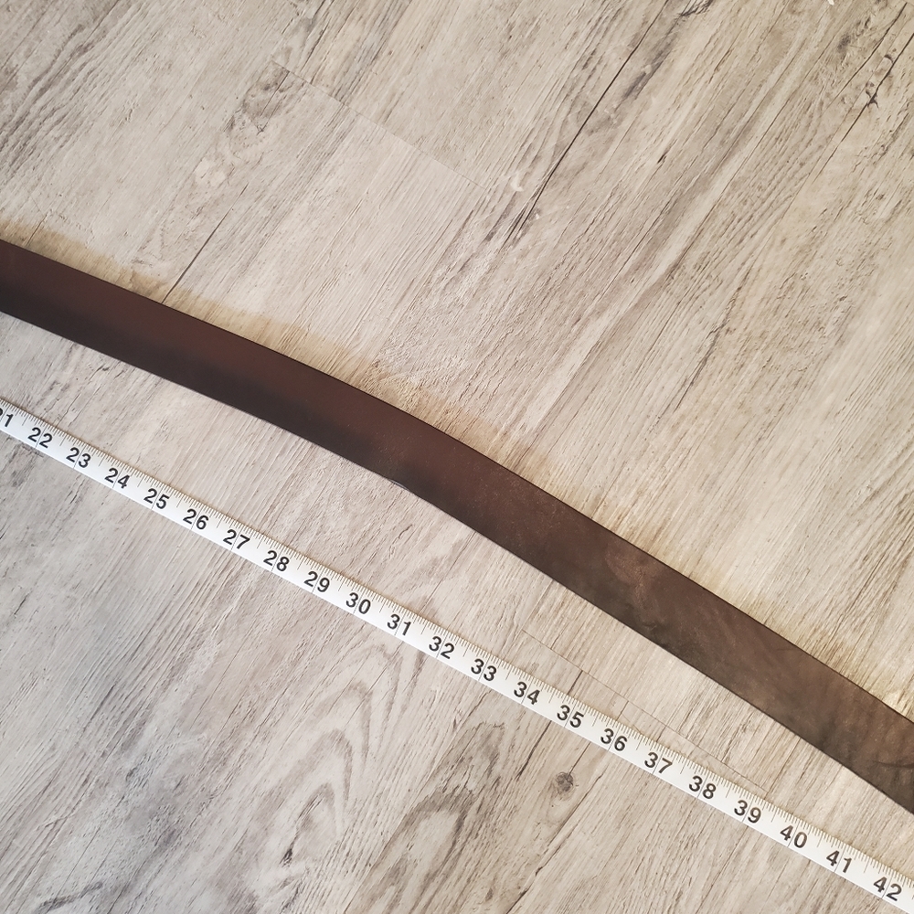 brown leather Carhartt belt pewter buckle size 3XL high quality adjustable - Picture 7 of 12